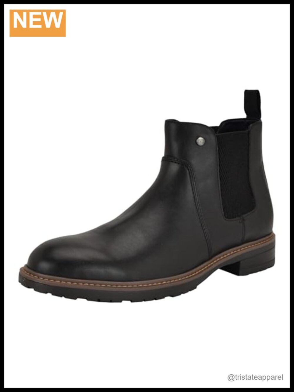 Men's Faux Leather Chelsea Ankle Boots Memory Foam Round Toe